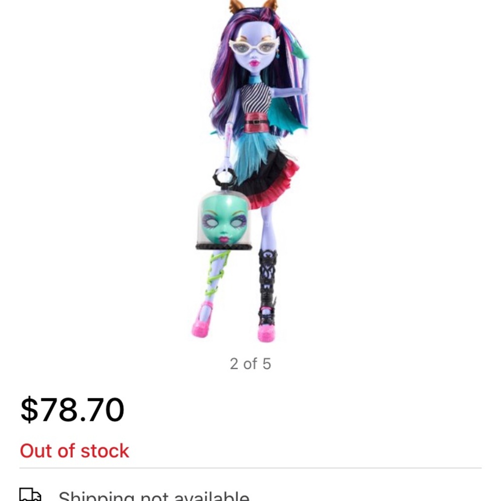 Almost new Monster High 28" Voltageous Ghoul Doll